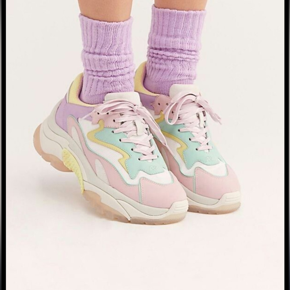 ASH Addict Pastel chunky Sneakers Pink Yellow Mint